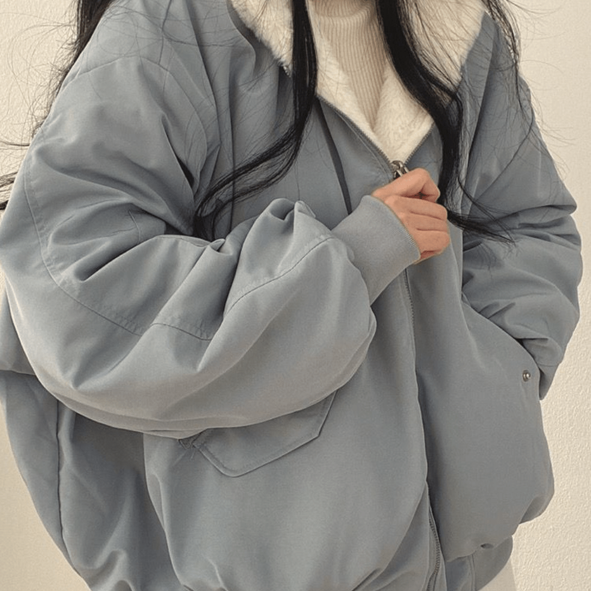 Women’s Fleece-Lined Oversized Winter Jacket – Soft Warm Hooded Coat