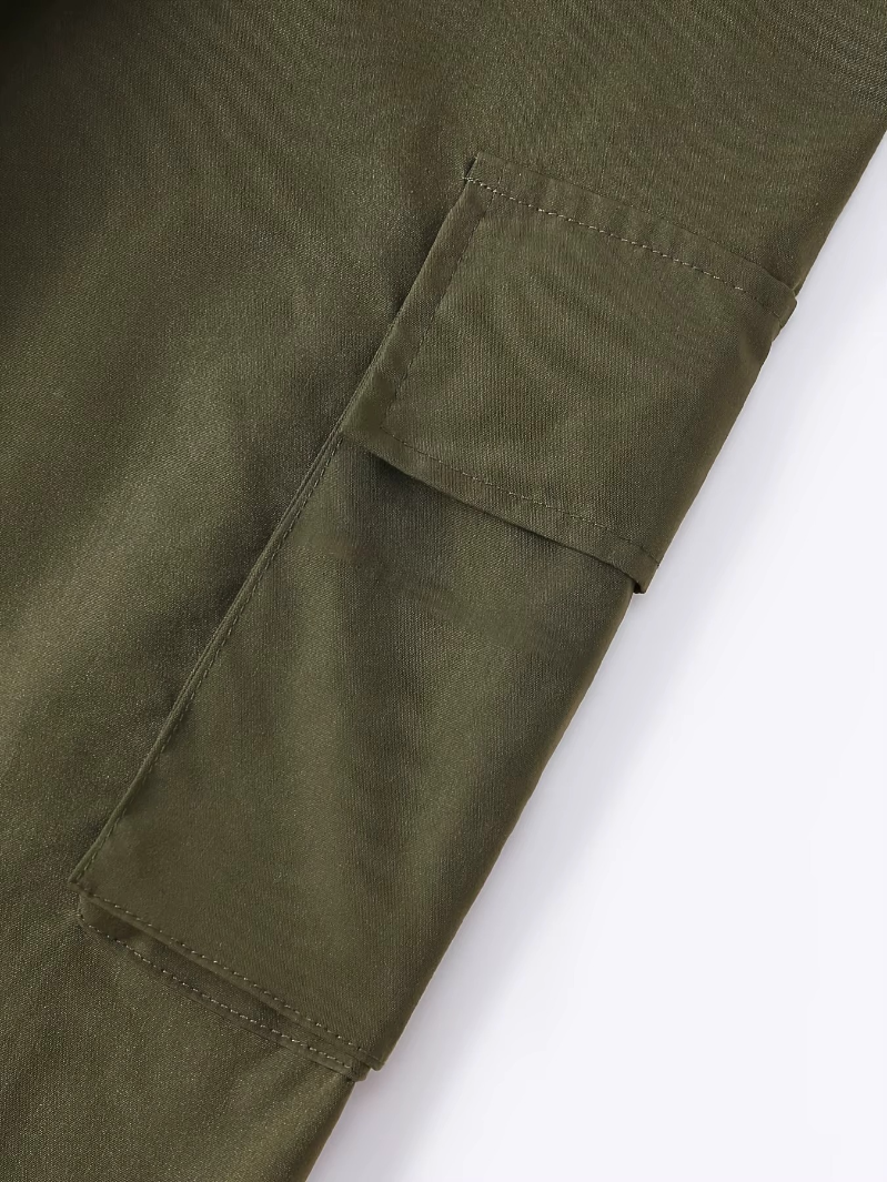 Women’s High Waisted Baggy Cargo Pants - Wide Leg Straight Trousers - Relaxed Fit Casual Streetwear Sweatpants