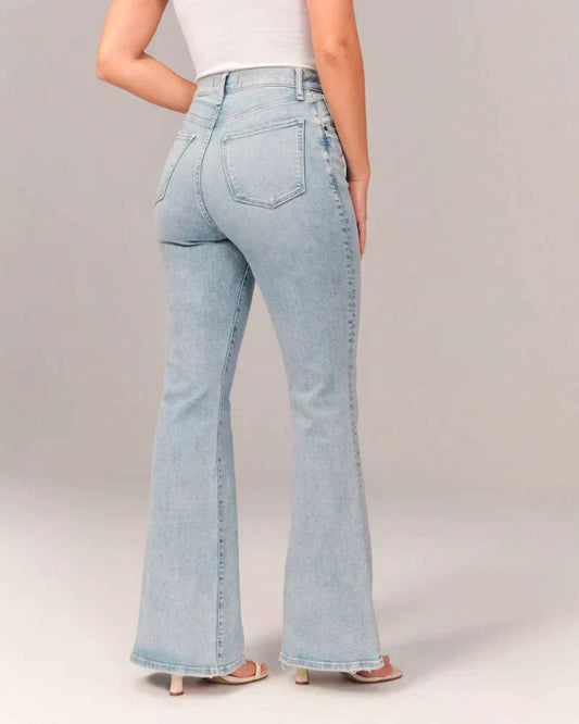 The Sculpting Flare | Women’s High Waisted Flare Jeans - Bootcut Leg-Lengthening Denim