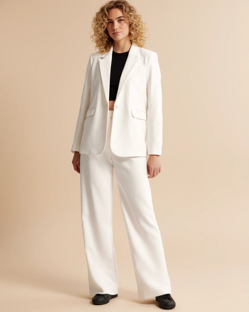 Women’s Wide Leg High Waisted Trousers - Tailored Pleated Front Trousers - Spring Transition Workwear & Smart Casual